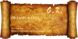 Oblath Kitti névjegykártya